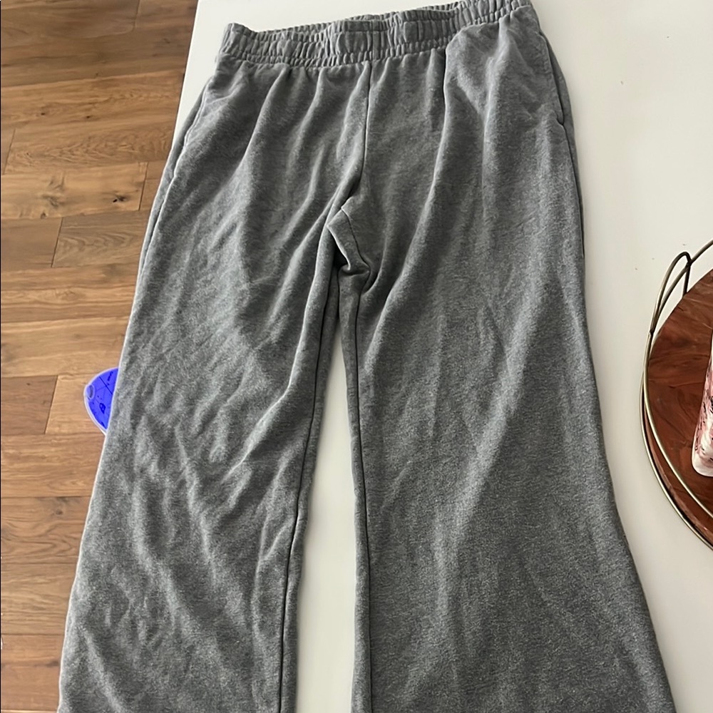 Gray Sweatpants Uncuffed